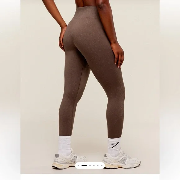 Gymshark Brown Adapt Fleck Seamless Leggings Small - Picture 8 of 8